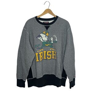 Notre Dame Fighting Irish Tailgate Sweatshirt Size L Gray Collegiate Pullover